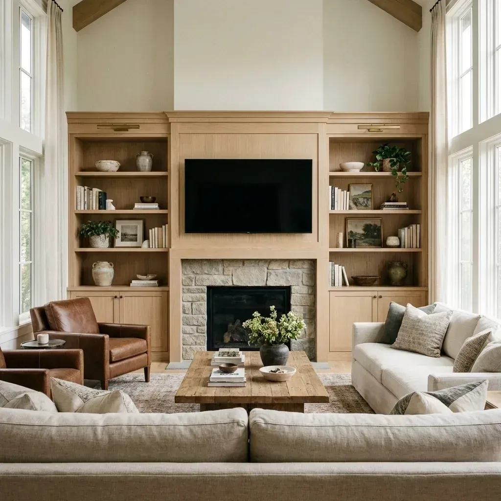 Custom built-in shelving